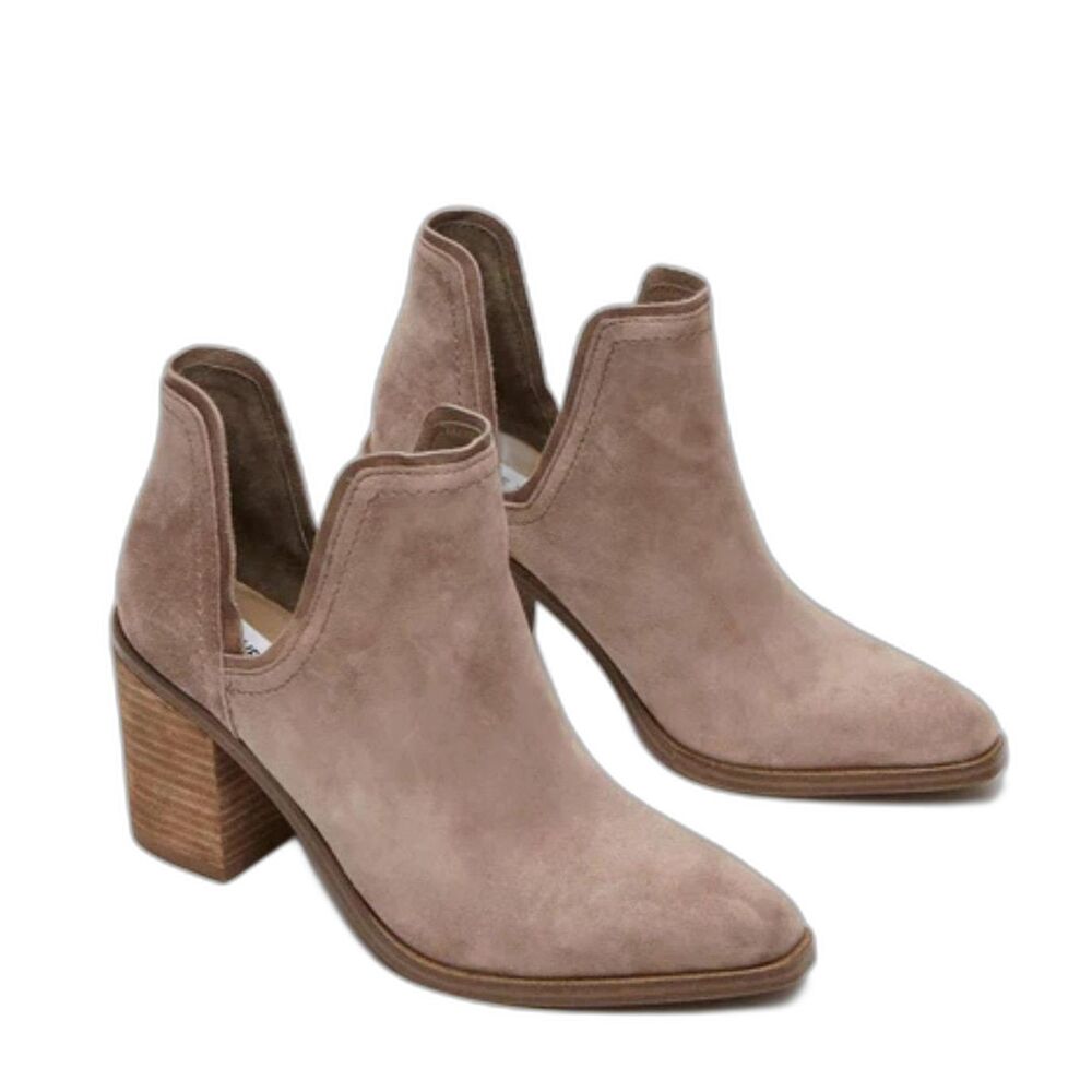 NWOT Steve Madden Tan Pointy Toe Booties Short Boots Sz 7.5